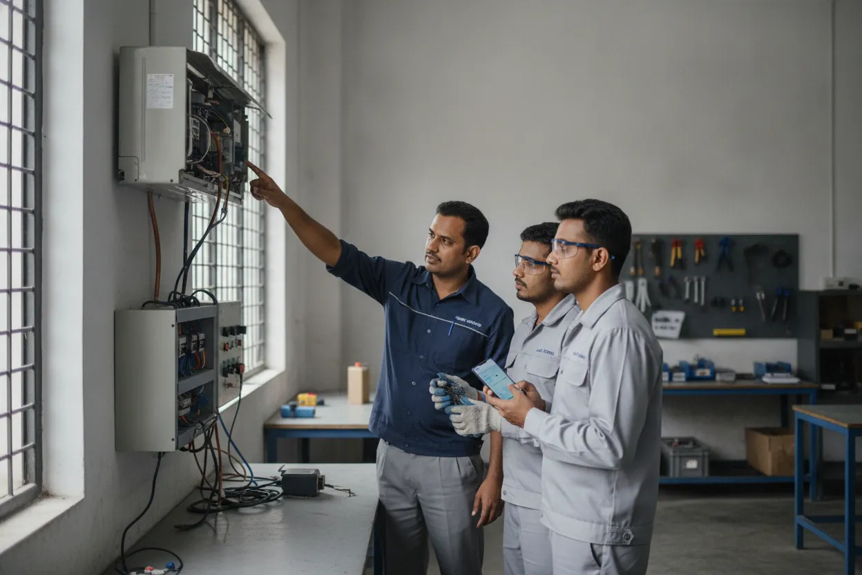 A technician is Yantra Verified — identity, background and trade certification checked before the first job.
